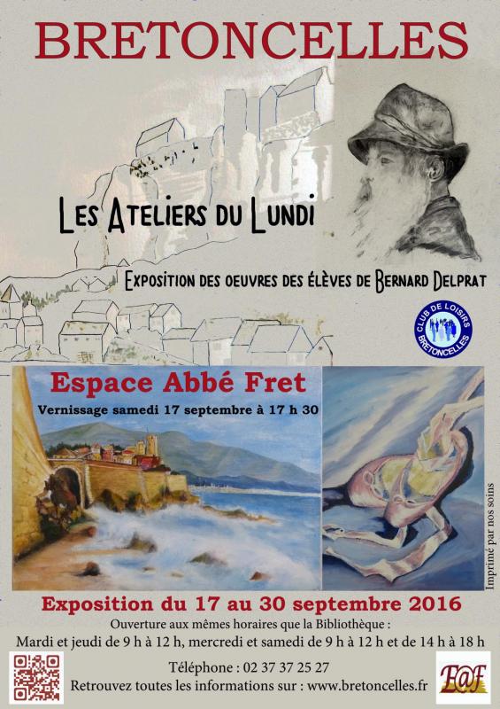 Affiche club de loisirs expo les ateliers du lundi 3